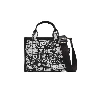 THE PUNK SCRIBBLE CANVAS SMALL TOTE BAG